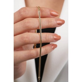 14 Ayar Altın Yassı Tonda Bileklik