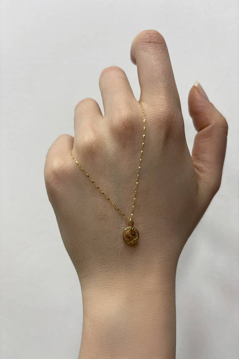 14 Ayar Altın Tuğralı Kolye