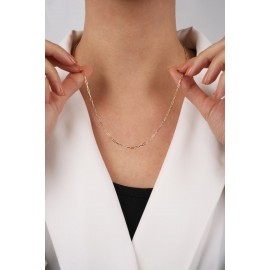 14 Ayar Altın Ince Ataç Zincir Kolye TD150