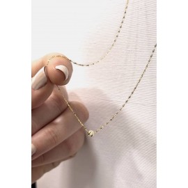 14 Ayar Altın Dorika Toplu Aynalı Zincir Kolye