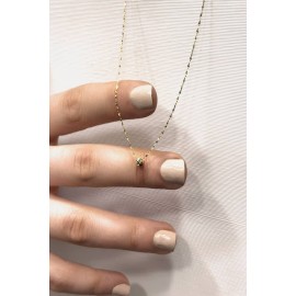 14 Ayar Altın Dorika Toplu Aynalı Zincir Kolye