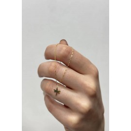 14 Ayar Altın Aynalı Zincir Mini Yusufçuk Kolye