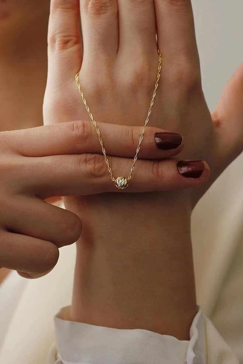  14 Ayar Altın Singapur Dorika Kolye