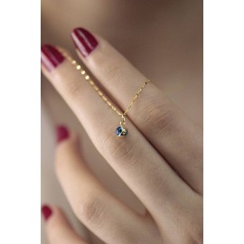 14 Ayar Nazar Boncuklu Altın Kolye