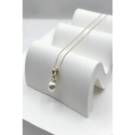  14 Ayar Altın Forse Zincir İnci Kolye