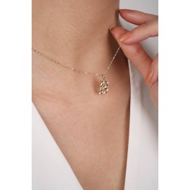 14 Ayar Altın B Harf Kalemli Kolye