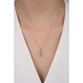 14 Ayar Altın B Harf Kalemli Kolye