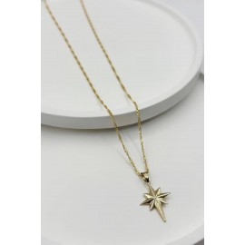 14 Ayar Altın Kutup Singapur Zincir Kolye