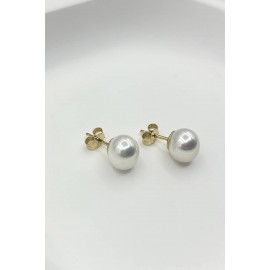  14 Ayar Altın İnci Küpe