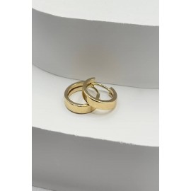 14 Ayar Altın Düz Halka Küpe