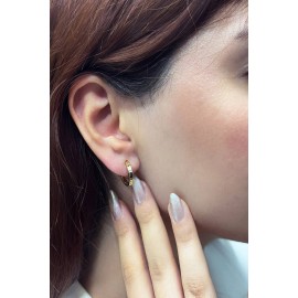 14 Ayar Altın Düz Halka Küpe