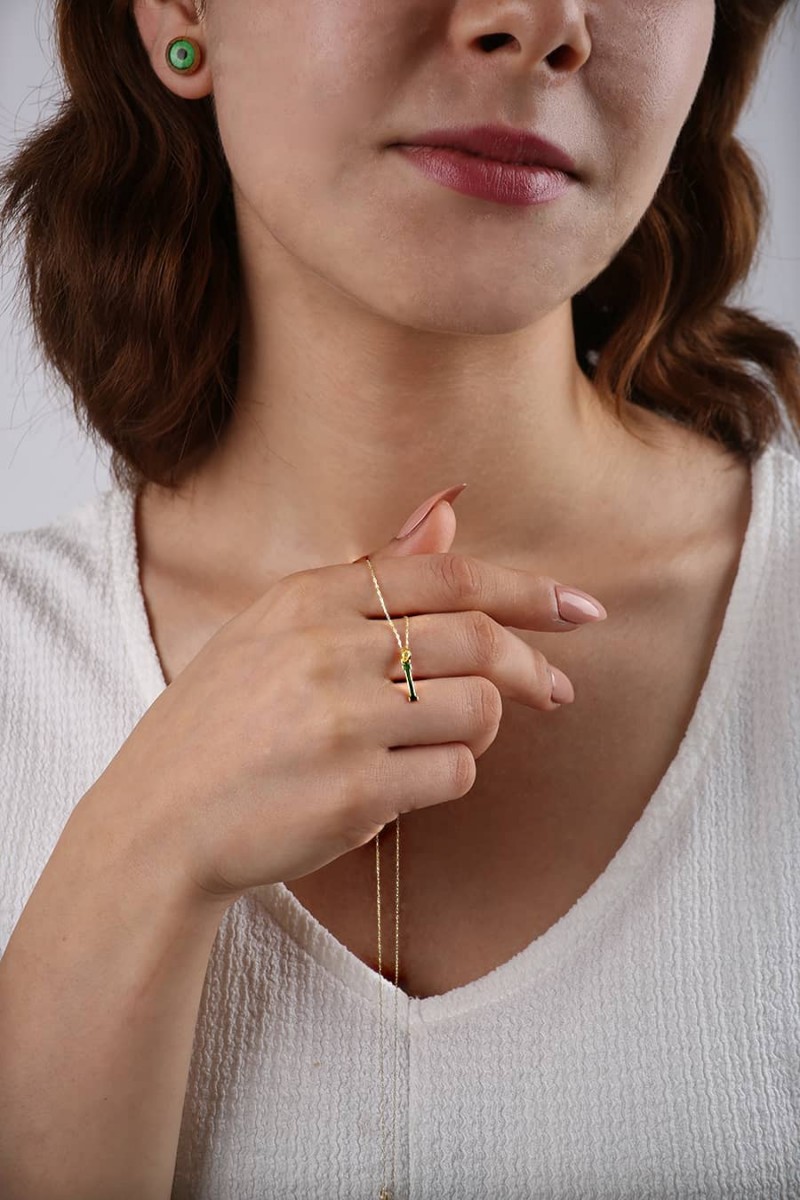 I Harfli Altın Kolye TD90