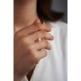 N Harfli Altın Kolye TD80