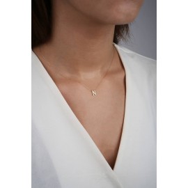 N Harfli Altın Kolye TD80