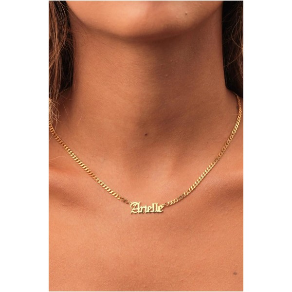 14 Ayar Altın Gurmet Zincir İsim Kolye