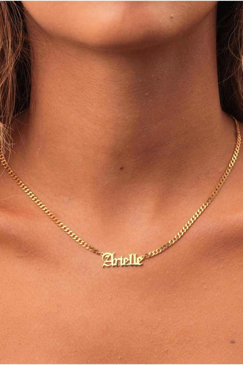 14 Ayar Altın Gurmet Zincir İsim Kolye