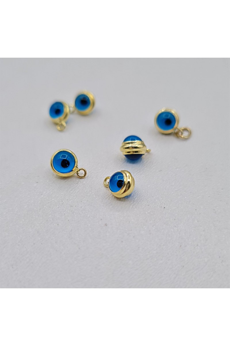 14 Ayar Altın Nazar Boncuğu Kolye Ucu TD28