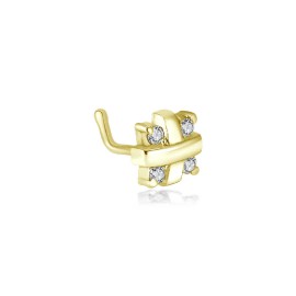 0,03 Karat Pırlanta Kare Atkılı Hızma Pirsing TD60