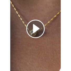 14 Ayar Altın Dorika Ince Aynalı Zincir Kolye