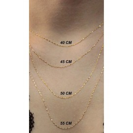 14 Ayar Altın Dorika Ince Aynalı Zincir Kolye