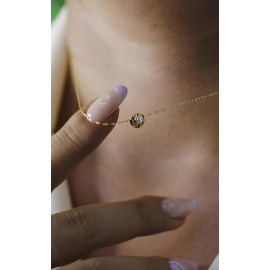 14 Ayar Altın Dorika Ince Aynalı Zincir Kolye