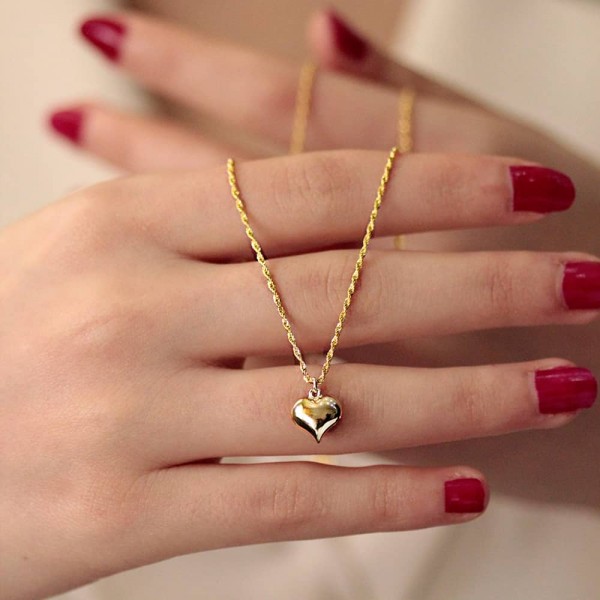 14 Ayar Altın Halat Burgu Kalp Kolye