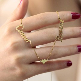 CANAN LEVENT İki İsimli Altın Kolye TD170