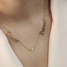 CANAN LEVENT İki İsimli Altın Kolye TD170