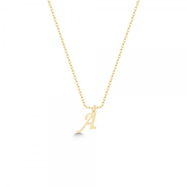 A Harfli Altın Zincir Kolye TD85