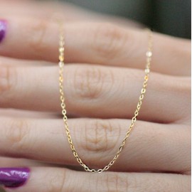 14 Ayar Altın Kalın Forse Zincir Kolye