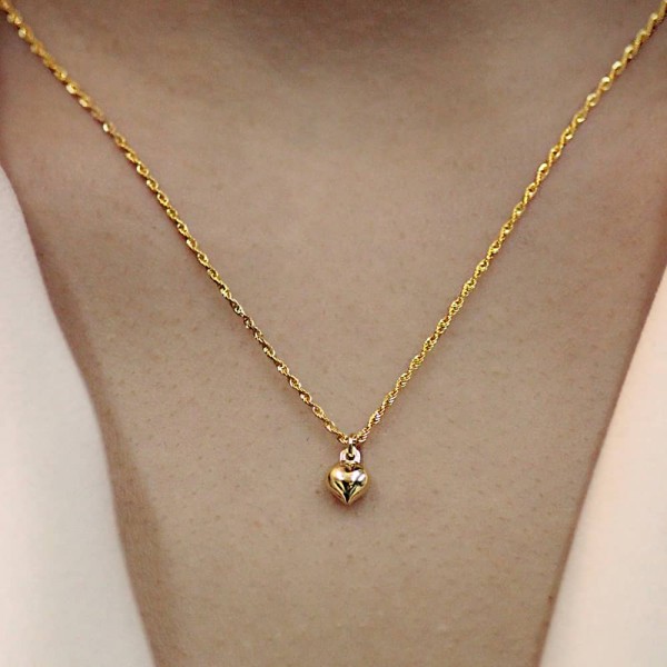 Kalpli Halat Burgu İnce Altın Zincir Kolye TD75