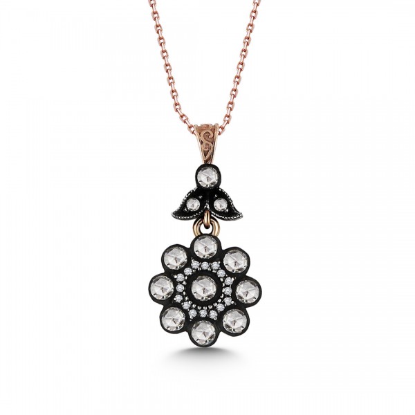 0,48 Karat Elmas Gül Kolye TD580