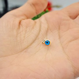 14 Ayar Altın Nazar Boncuğu Kolye Ucu TD28