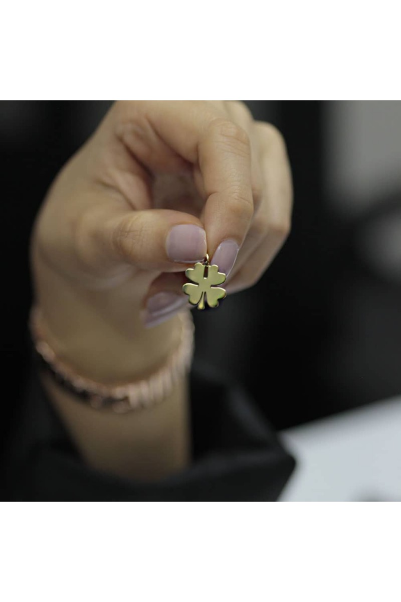 14 Ayar Altın Yonca  Kolye Ucu TD65