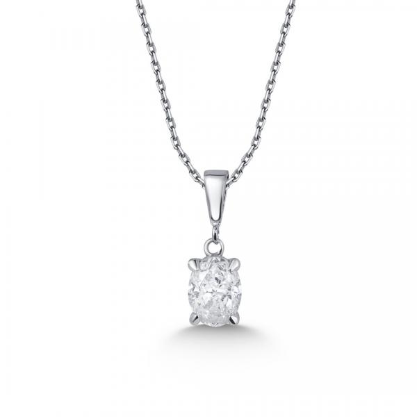 Pırlanta Tektaş Kolye 1,01 Karat Oval TD2990