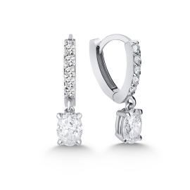 Pırlanta Tektaş Küpe 1,64 Karat Oval TD3600