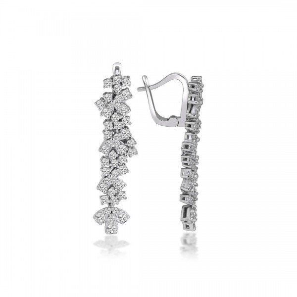 Pırlanta Su Yolu Küpe Fantezi Küpe Kd900