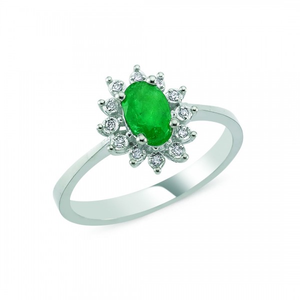 Pırlanta Zümrüt Yüzük kd235