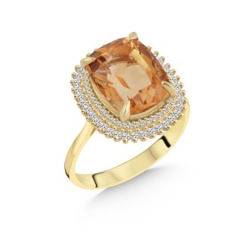 Sitrinli Pırlanta Yüzük TD470