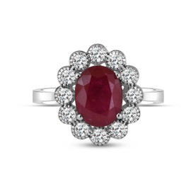 Pırlanta Yakut Yüzük kd910