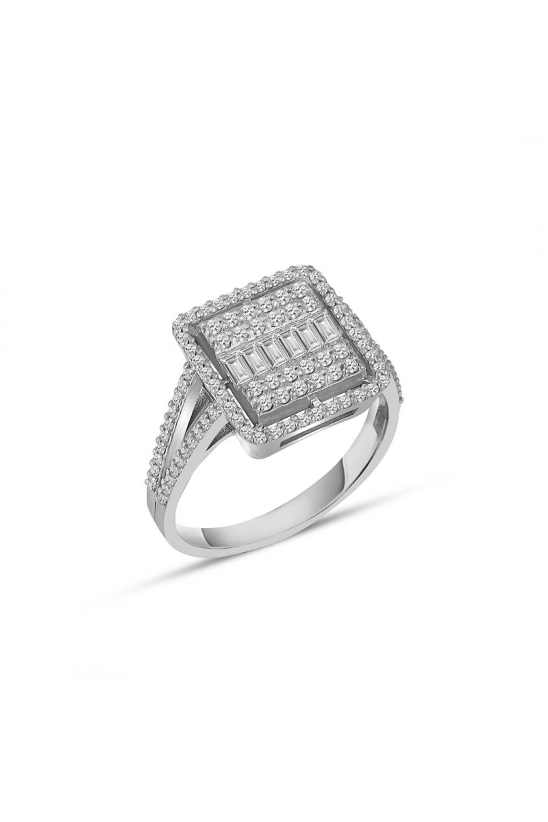 0,60 Karat Pırlanta Baget Yüzük TD720