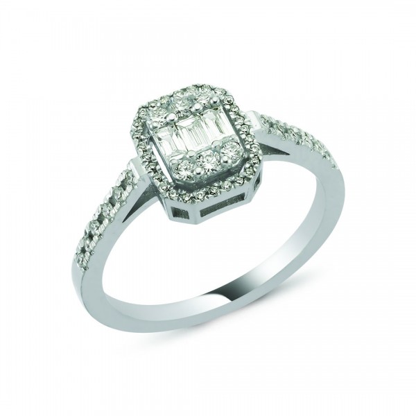 0.33 Karat Pırlanta Baget Yüzük