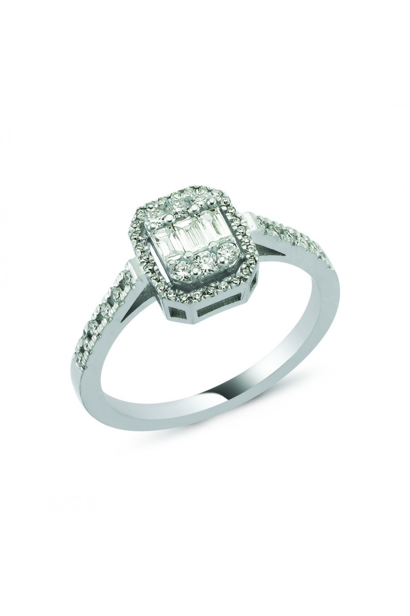 0.33 Karat Pırlanta Baget Yüzük