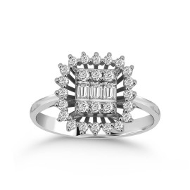 0,45 Karat Pırlanta Baget Yüzük TD460