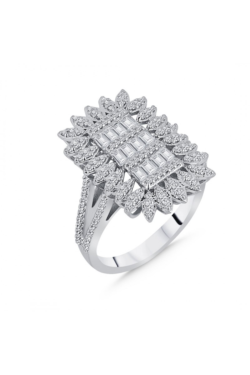 0,75 Karat Pırlanta Baget Yüzük TD820