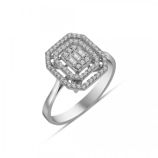 0,20 Karat Pırlanta Baget Yüzük TD290