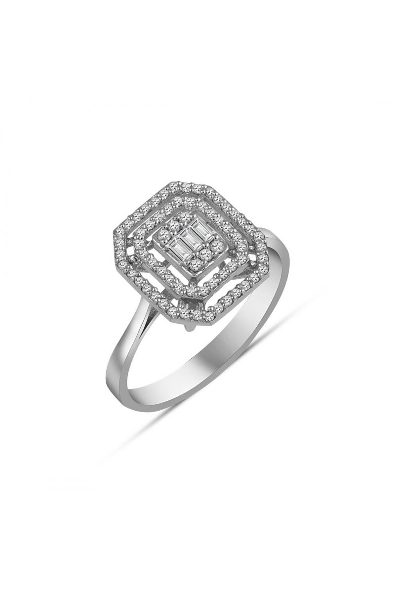 0,20 Karat Pırlanta Baget Yüzük TD290