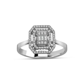 0,20 Karat Pırlanta Baget Yüzük TD290