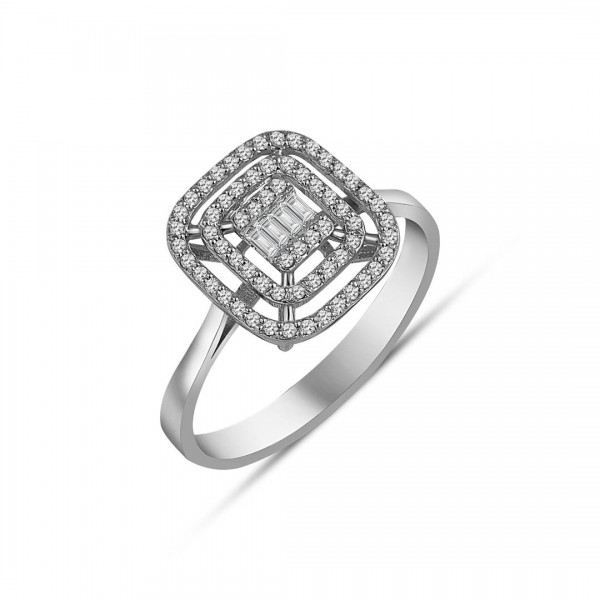 0.20 Karat Pırlanta Baget Yüzük