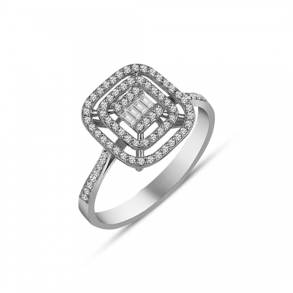 0.29 Karat Pırlanta Baget Yüzük